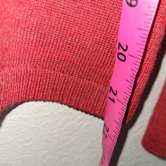 BANANA Republic Womens Sweater S 100% Extra Fine Merino Wool Red Brick Cowlneck - Picture 7 of 11